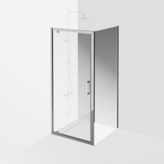 Душевая боковая панель Kerama Marazzi Vetro VE.90.FP.CR 90 см стекло прозрачное профиль хром